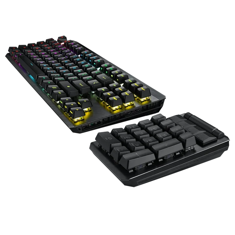 Teclado mecânico para jogos Asus-Rog Claymore II com interruptores ópticos Rx, 104 teclas Gamer, USB 2.0, Rf, 2.4ghz, Tkl modular 80%, 100%