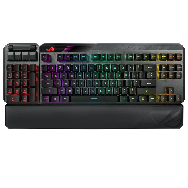 Teclado mecânico para jogos Asus-Rog Claymore II com interruptores ópticos Rx, 104 teclas Gamer, USB 2.0, Rf, 2.4ghz, Tkl modular 80%, 100%