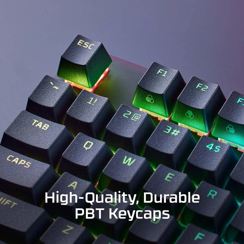 Teclado mecânico para jogos HyperX Alloy, PBT Keycaps, Iluminação RGB Compact Aluminum Body, Pés ajustáveis personalizáveis, Origins