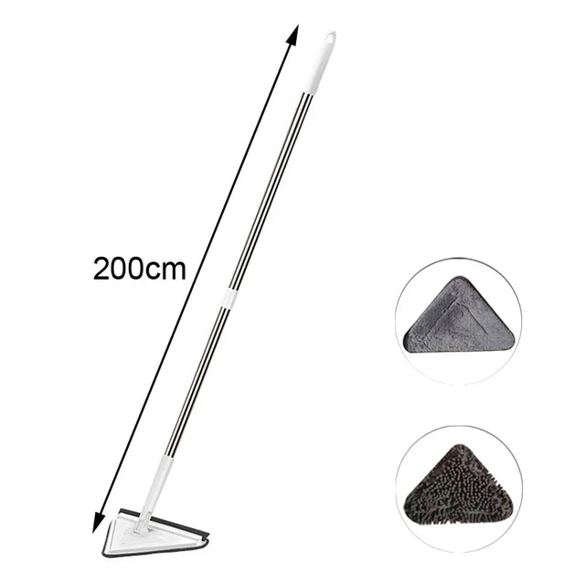Telescópico Triângulo Mop 360 ° Rotatable Spin Cleaning Mop Ajustável Squeeze Molhado e Seco Uso Absorção de Água Home Floor Tools