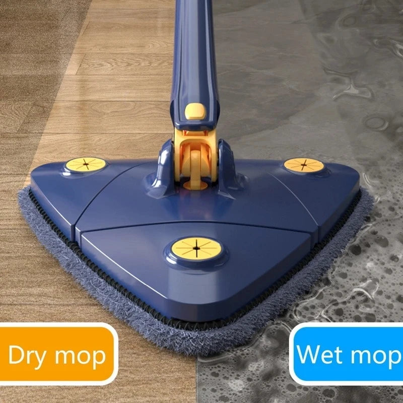 Telescópico Triângulo Mop 360 ° Rotatable Spin Cleaning Mop Ajustável Squeeze Molhado e Seco Uso Absorção de Água Home Floor Tools
