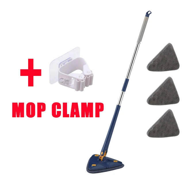 Telescópico Triângulo Mop 360 ° Rotatable Spin Cleaning Mop Ajustável Squeeze Molhado e Seco Uso Absorção de Água Home Floor Tools