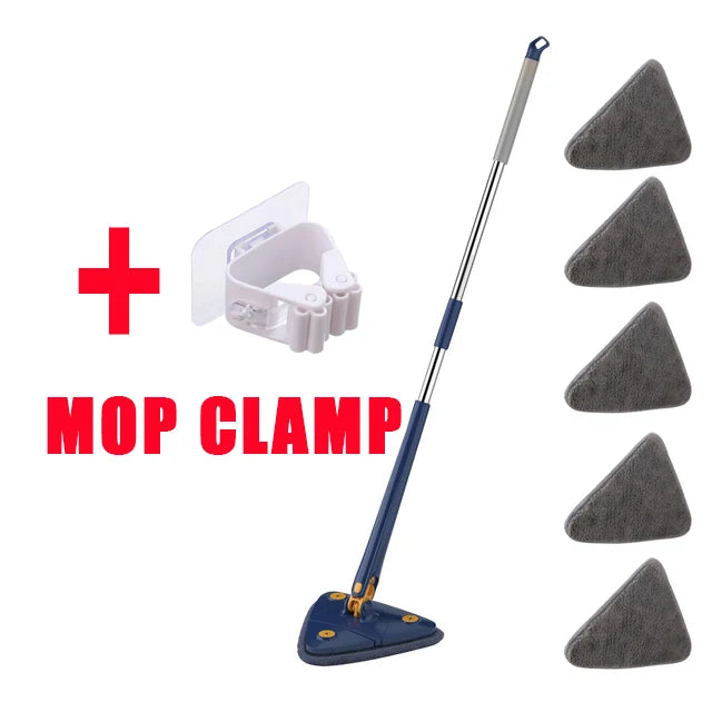 Telescópico Triângulo Mop 360 ° Rotatable Spin Cleaning Mop Ajustável Squeeze Molhado e Seco Uso Absorção de Água Home Floor Tools