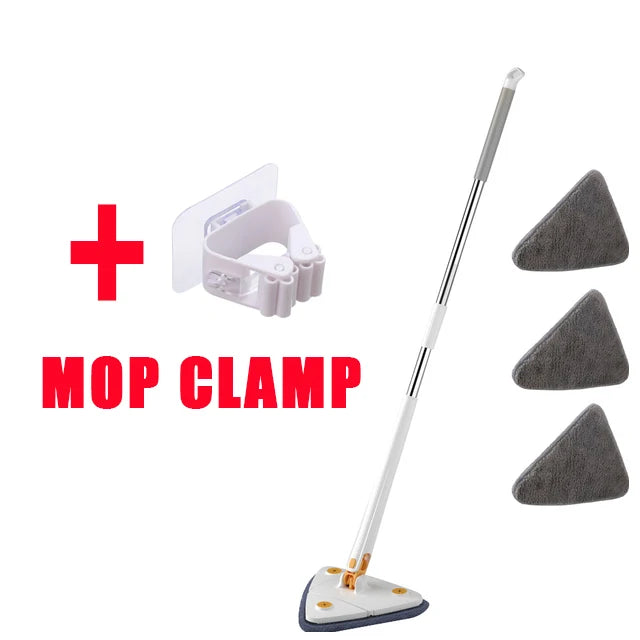 Telescópico Triângulo Mop 360 ° Rotatable Spin Cleaning Mop Ajustável Squeeze Molhado e Seco Uso Absorção de Água Home Floor Tools