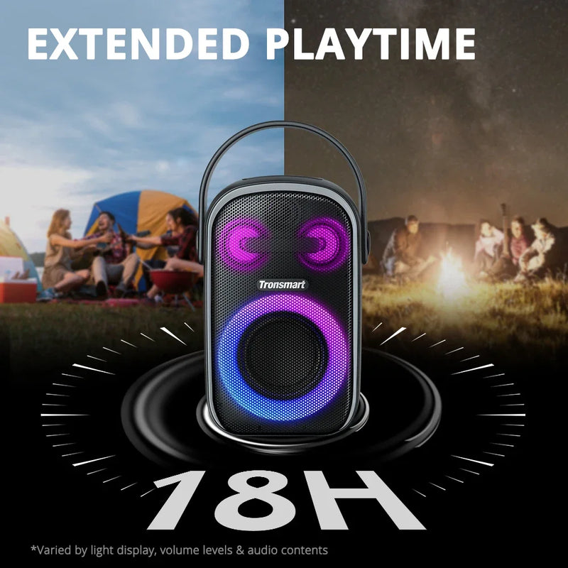 Tronsmart-Halo 100 Bluetooth Speaker, 3-Way Sound System, Dual Audio Modes, App Control, Karaoke, Party, 110