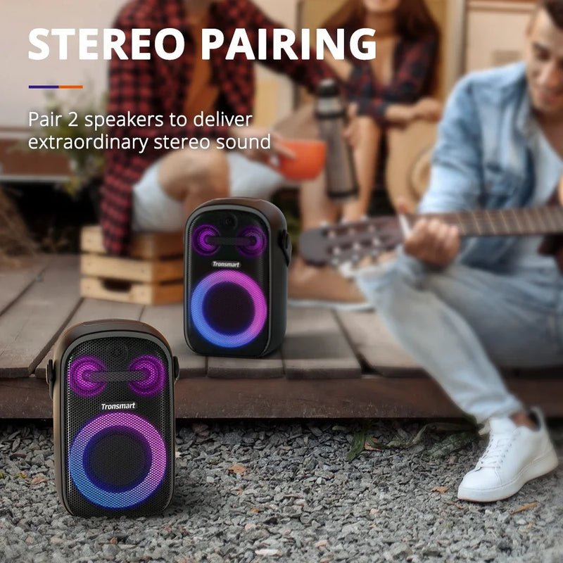 Tronsmart-Halo 100 Bluetooth Speaker, 3-Way Sound System, Dual Audio Modes, App Control, Karaoke, Party, 110