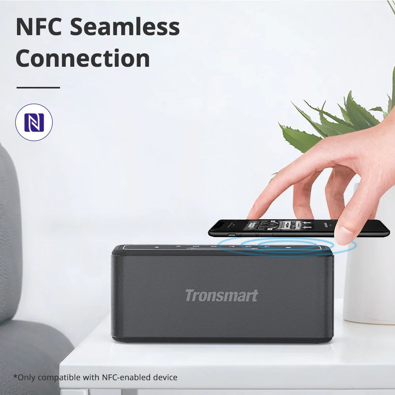 Tronsmart Mega Pro alto-falante bluetooth 60w portátil coluna de graves reforçada com nfc, ipx5 à prova dwaterproof água, assistente de voz