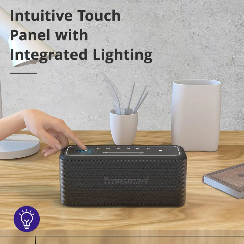Tronsmart Mega Pro alto-falante bluetooth 60w portátil coluna de graves reforçada com nfc, ipx5 à prova dwaterproof água, assistente de voz