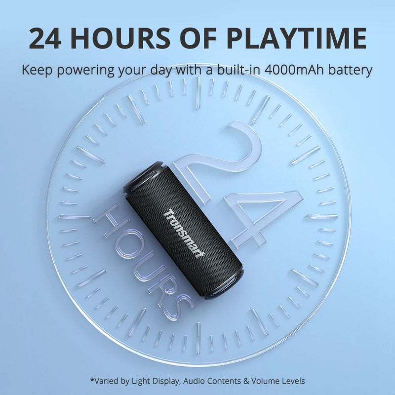 Tronsmart-T7 Lite Alto-falante Bluetooth portátil, graves aprimorados, reprodução 24H, controle APP, alto-falante impermeável IPX7 para acampar