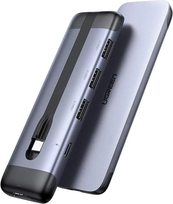 USB C Multiport Tipo PD Hub, Carregador HDMI 4K, 1 Dock USB, 100W, 3 OTG, 5 Thunderbolt, 3 Portas Adaptador de Alumínio 3.0