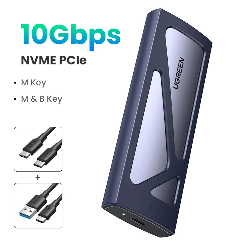 Ugreen m2 ssd caso nvme gabinete m.2 para usb tipo c 3.1 ssd adaptador para nvme pcie ngff sata m/b chave ssd caixa de disco m.2 ssd caso