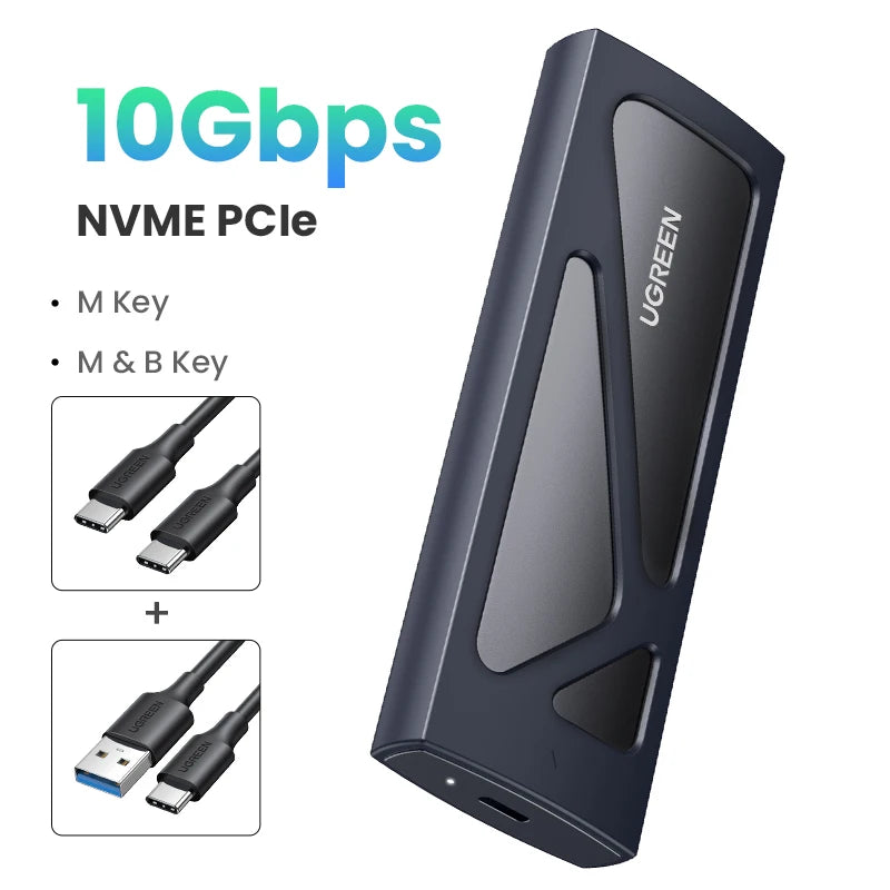 Ugreen m2 ssd caso nvme gabinete m.2 para usb tipo c 3.1 ssd adaptador para nvme pcie ngff sata m/b chave ssd caixa de disco m.2 ssd caso