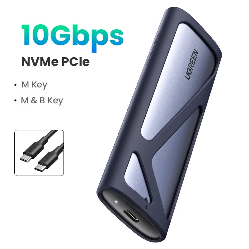 Ugreen m2 ssd caso nvme gabinete m.2 para usb tipo c 3.1 ssd adaptador para nvme pcie ngff sata m/b chave ssd caixa de disco m.2 ssd caso