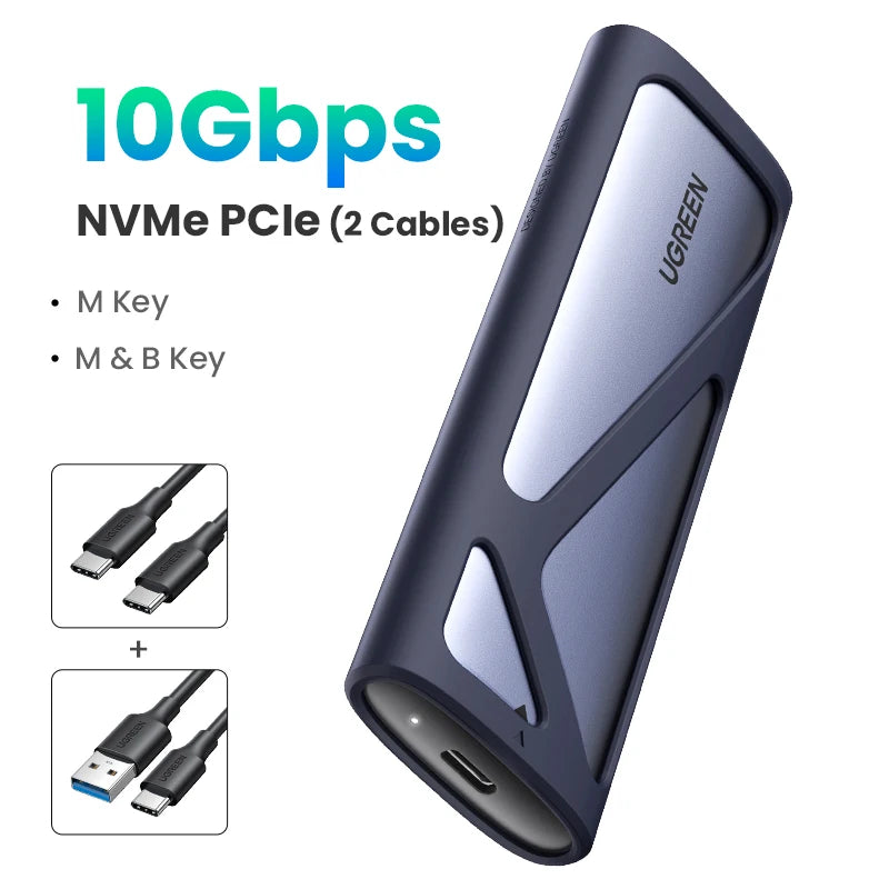 Ugreen m2 ssd caso nvme gabinete m.2 para usb tipo c 3.1 ssd adaptador para nvme pcie ngff sata m/b chave ssd caixa de disco m.2 ssd caso