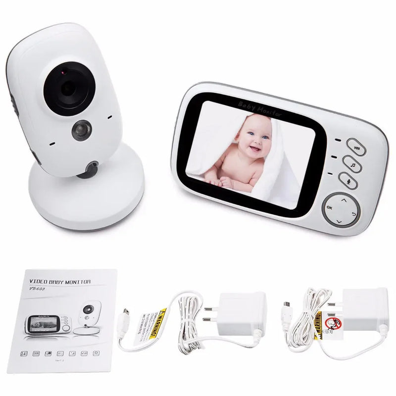Vídeo Baby Monitor com Exibição de Temperatura, Câmera De Áudio, Observação Noturna, 2 Expedição, Mãe E Filhos, VB603, 2.4G