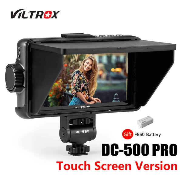 VILTROX-Monitor Portátil HD Profissional Diretor, DC-550 Pro, 5.5 "Touch Screen, 1200 lêndeas, 4K, HDMI, Vlogging e Cinema
