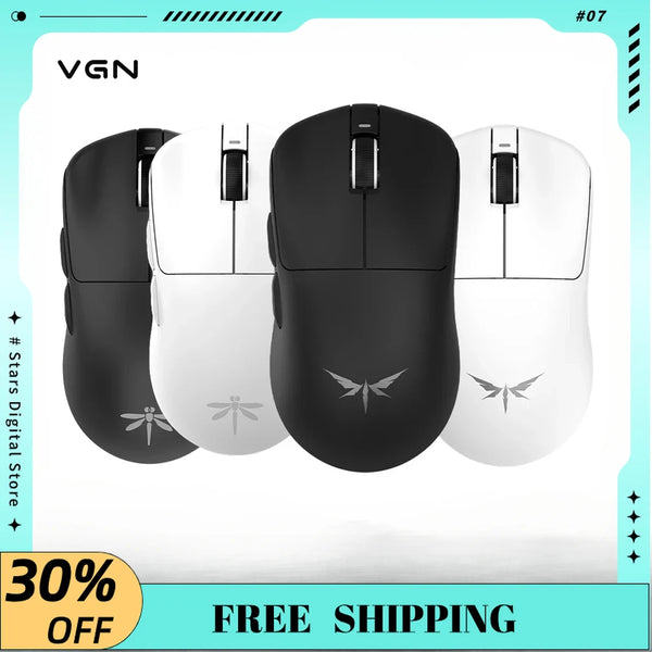 Vgn Dragonfly F1 Wireless Gaming Mouse, Dual-Mode, Moba Pro Max, 4K, 2.4g Wired Lightweight, PC, MAC Gift, E-sports