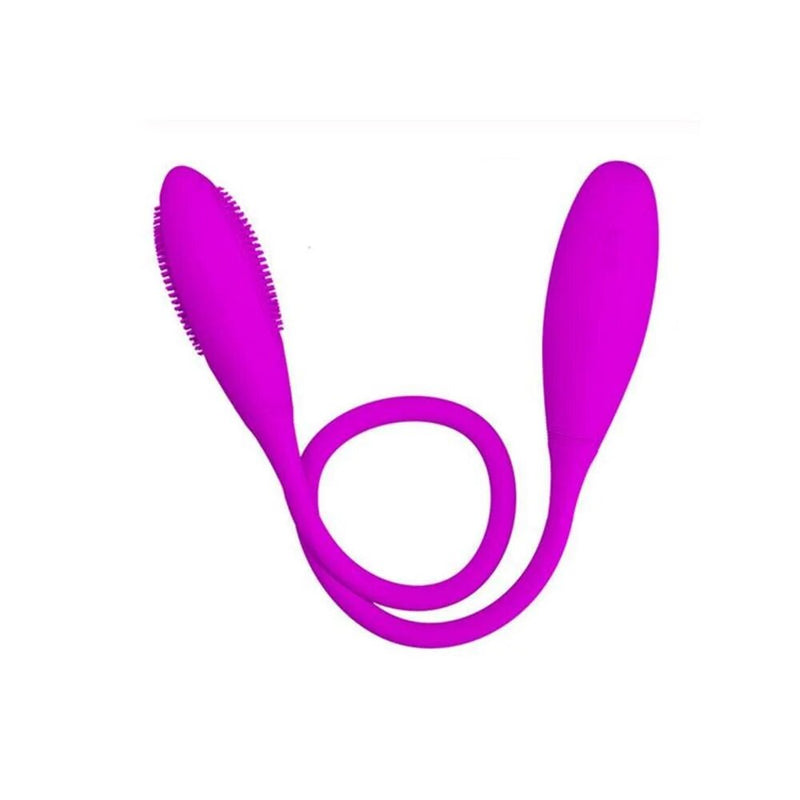 Vibrador Duplo Recarregável para Adultos, 7 Velocidades, Double Head Jump Egg, Dildo Bullet, Plug Anal Anal, Brinquedo Sexual para Casal, Homens e Mulheres