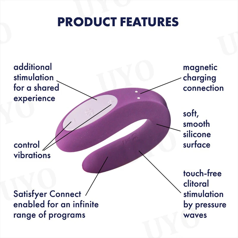 Vibrador controlado por aplicativo Double Joy para mulheres, brinquedos sexuais em silicone para casais, vibração 10, vibradores à prova d'água IPX7, UYO