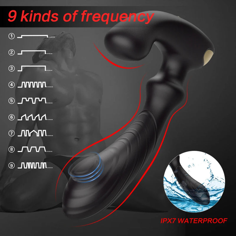 Vibrador de controle remoto para homens e mulheres, massageador de próstata masculino, plug anal anal, masturbador, brinquedos sexuais