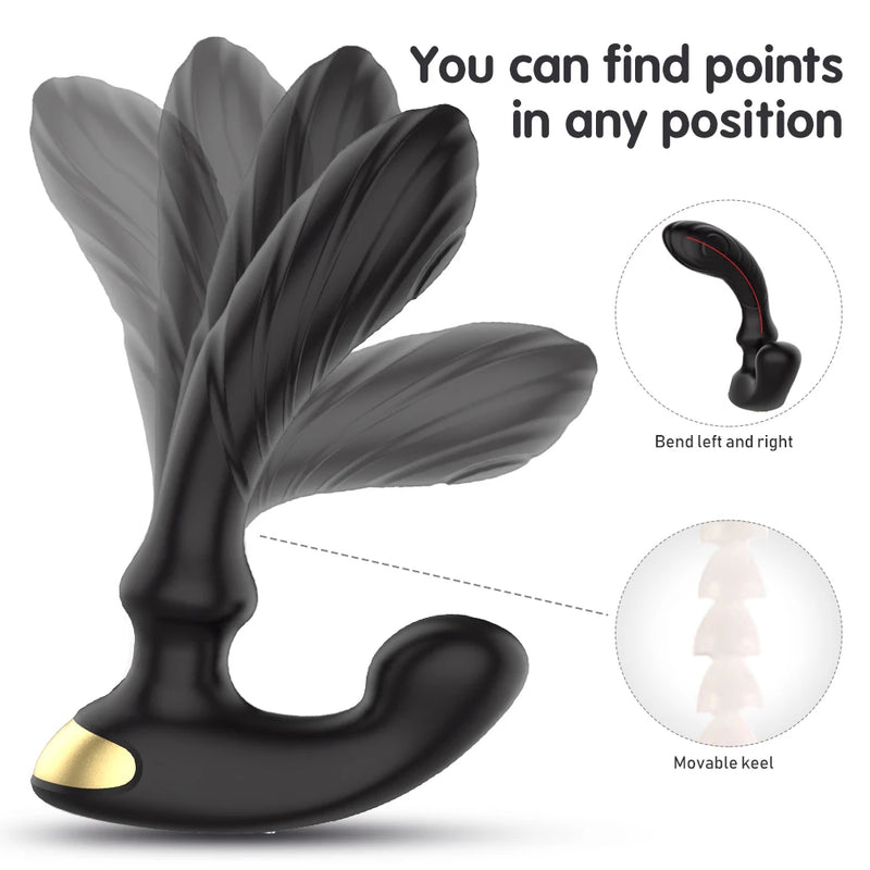 Vibrador de controle remoto para homens e mulheres, massageador de próstata masculino, plug anal anal, masturbador, brinquedos sexuais