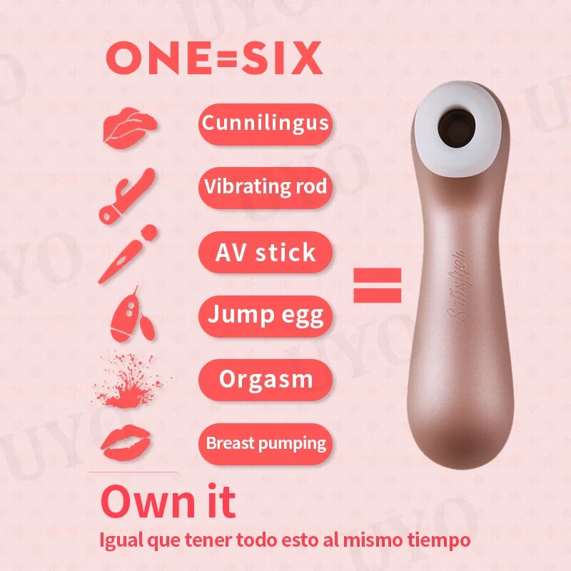 Vibradores de sucção UYO para mulheres, Pro 2 Plus, G Spot, chupador de mamilo, vibração de silicone, estimulador do clitóris, brinquedos sexuais para casais