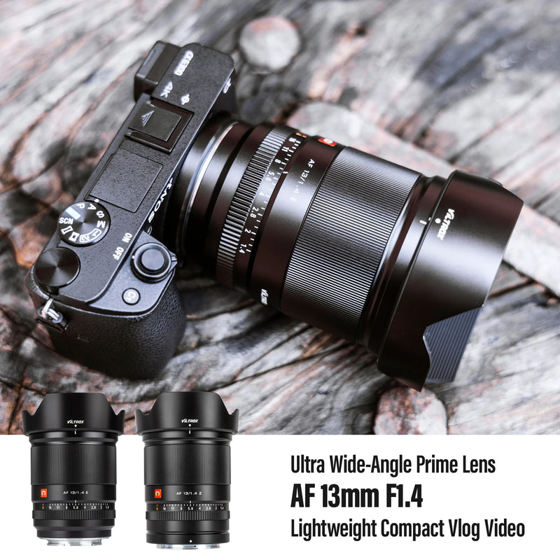 Viltrox Ultra Wide Angle Camera Lens, APS-C Lens para Sony E-Mount, A6400, A7III, A7R, 13mm, 23mm, 33mm, 56mm, F1.4, Sony E Auto Focus