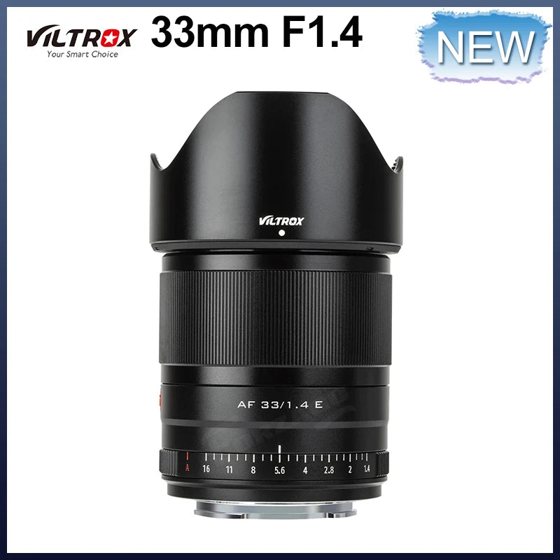 Viltrox Ultra Wide Angle Camera Lens, APS-C Lens para Sony E-Mount, A6400, A7III, A7R, 13mm, 23mm, 33mm, 56mm, F1.4, Sony E Auto Focus