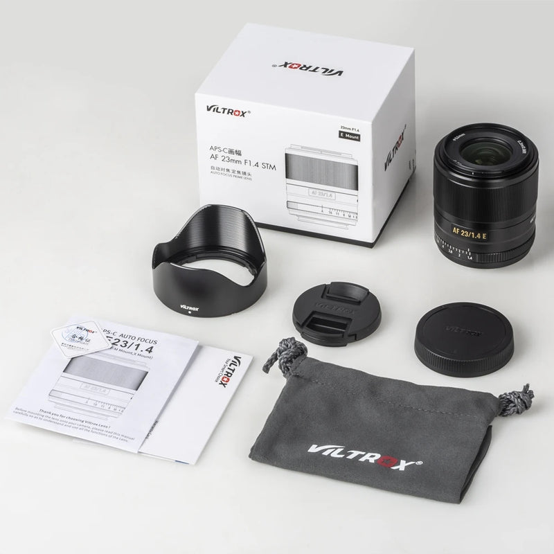 Viltrox-lentes de foco automático f1.4 23mm, lentes de abertura grande, compatíveis com sony e-mount, câmera a7s, a6000, a6300, a6600, a7, a9, a7r