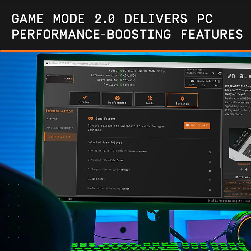WD-NVMe Gaming SSD interno, Solid State Drive com dissipador de calor, funciona com Playstation 5, Gen 4, PCIe, SN850X, 1TB, 2TB, M.2 2280
