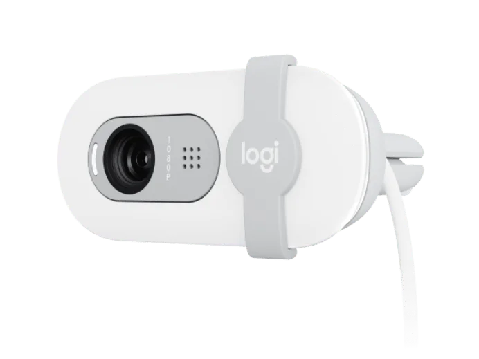 Webcam Logitech-Brio 90 HD com balanceamento automático de luz, obturador de privacidade integrado, microfone embutido, novo, 1080p