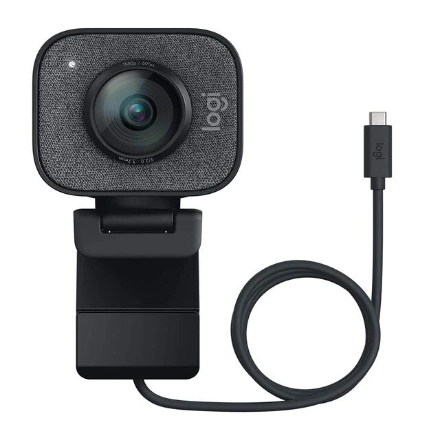 Webcam logitech original full hd 1080p 60fps, câmera web de streaming buillt em microfone, computador, desktop home