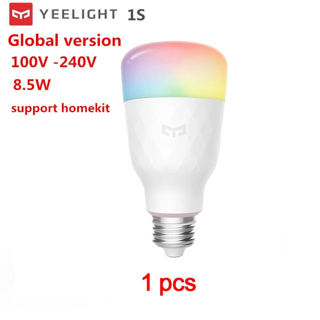 Yeelight Lâmpada LED Inteligente 1S Colorido 800 Lumens 8.5W E27 Lemon Lâmpada Inteligente Para MiHome App Trabalhar Com Apple Homekit