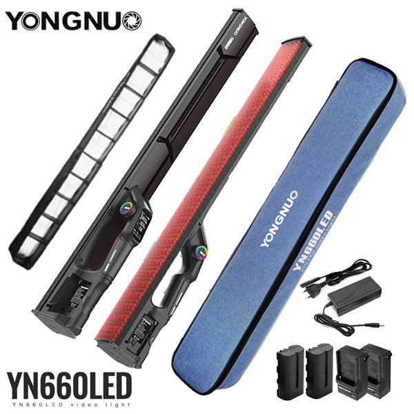 Yongnuo-YN660 RGB Full Color Video Light, Handheld Ice Stick, Controle APP, Foto Portátil Fill Shooting, LED 2000K-9900K, YN660LED