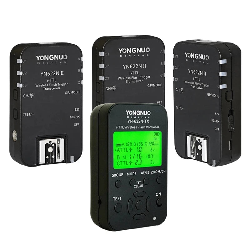 Yongnuo yn622n ii YN622N-TX yn622n kit i-tll flash sem fio gatilho transceptor para câmera nikon para yongnuo yn565 yn568 flash