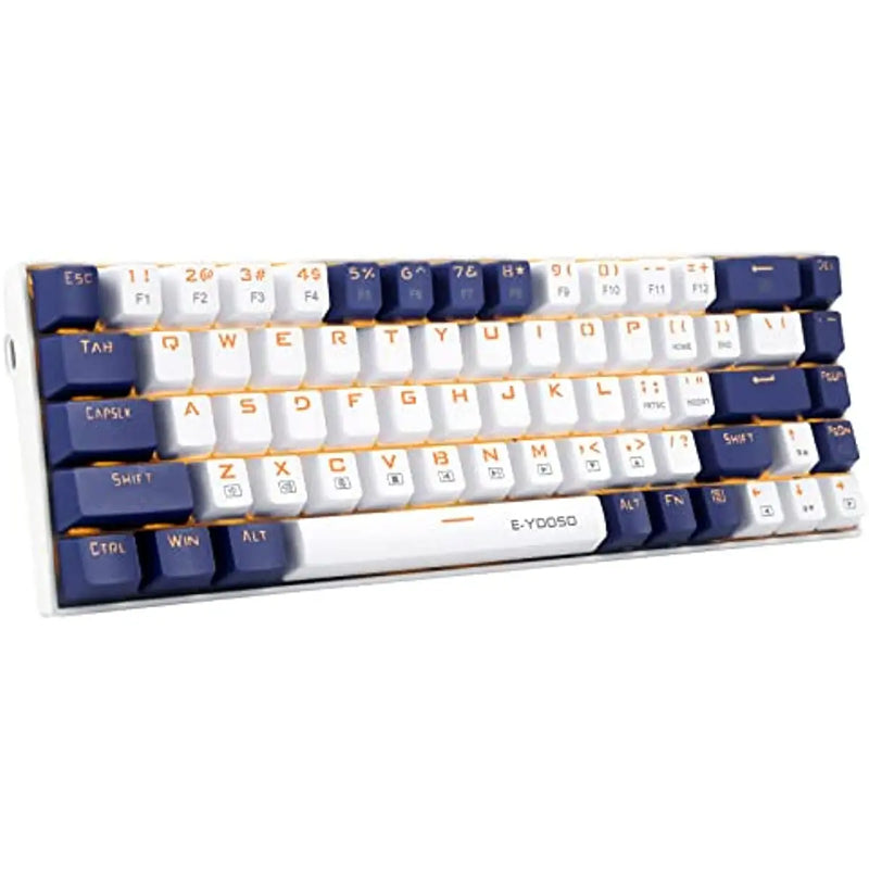 Z-686 teclado mecânico do jogo com fio 68-chave teclado azul interruptor led backlight destacável cabo separado setas branco/azul