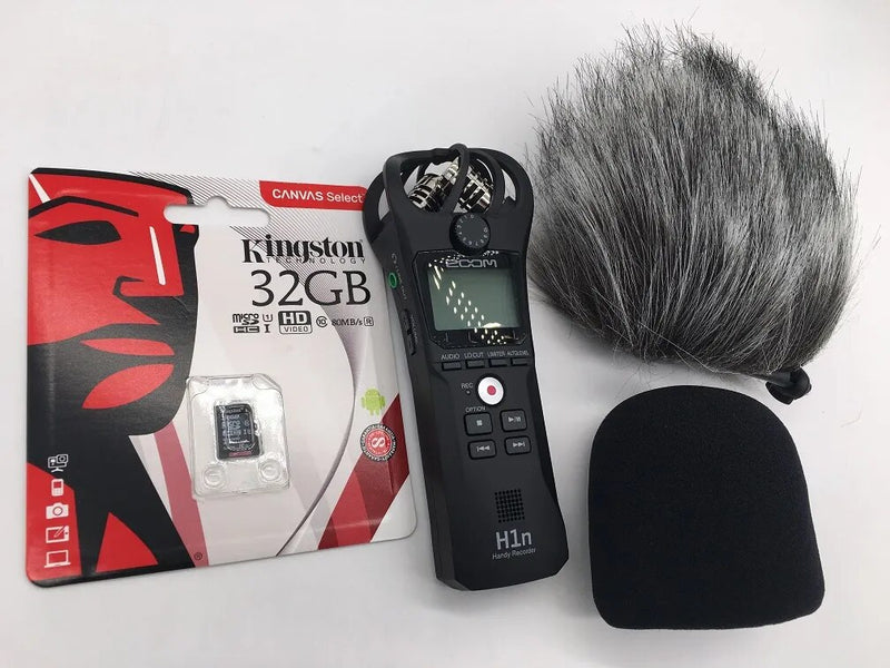ZOOM-Handy Digital Voice Recorder, microfone estéreo áudio portátil, entrevista Mic, H1N, venda quente, original