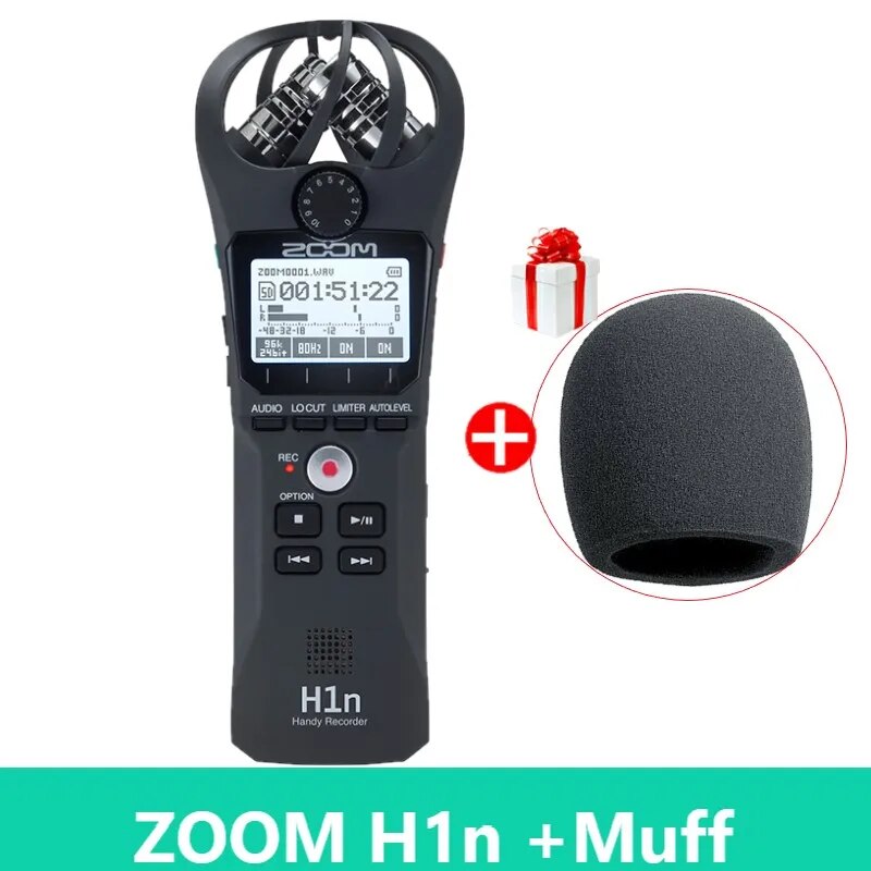ZOOM-Handy Digital Voice Recorder, microfone estéreo áudio portátil, entrevista Mic, H1N, venda quente, original