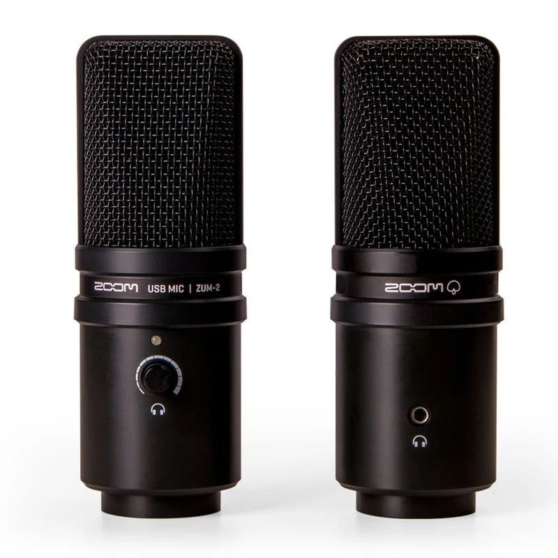 ZOOM ZUM-2PMP Podcast Mic Pack, microfone USB estilo transmissão, gravar podcast e transmitir com o computador