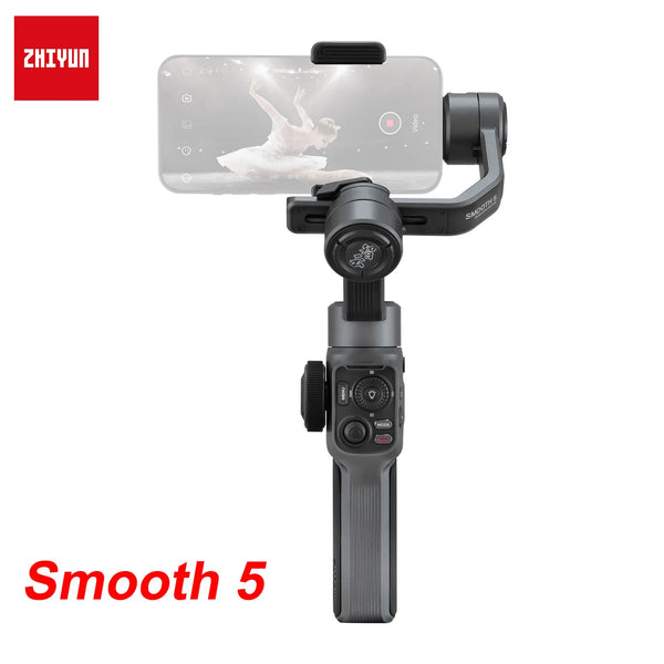 Zhiyun suave 5 combinação cardan estabilizador 3-axis tripé de mão para iphone android smartphone para vlogging youtube suave x 4 xr