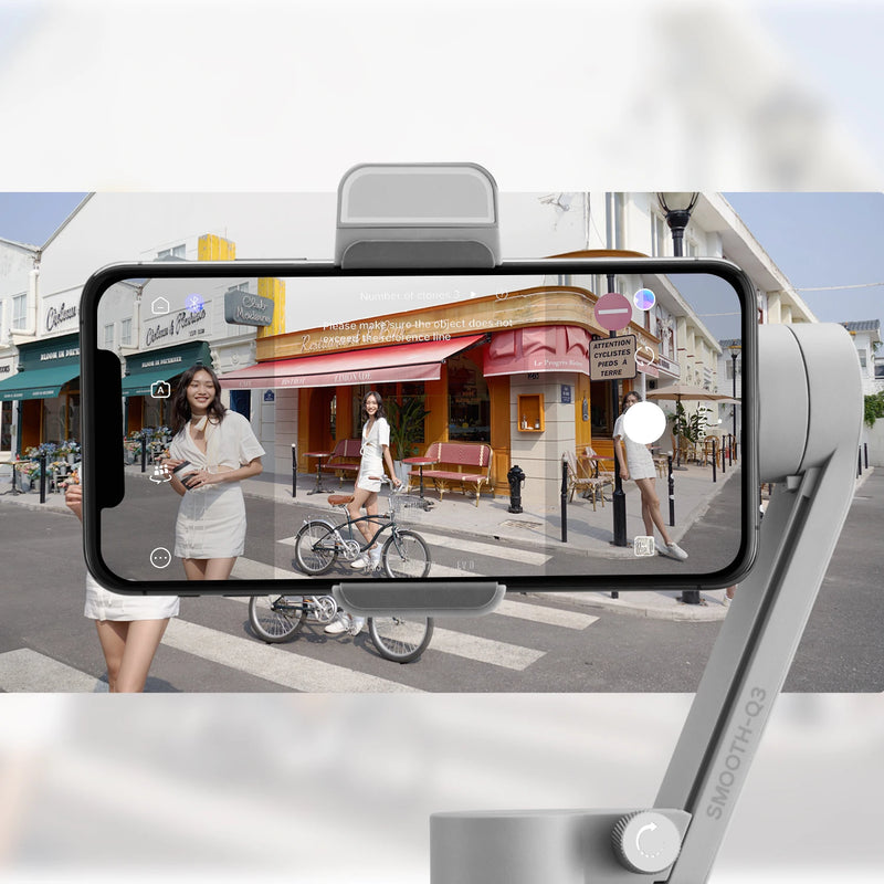 Zhiyun suave q3 estabilizar marthones cardan 3-axis telefone flexível com luz de preenchimento para iphone xiaomi samsung android