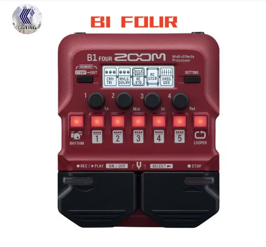 Zoom B1 Single Effect Guitarra Baixo, Processador Multi Effect, Pré-amplificador, Pedal de Efeito de Guitarra, Quatro B1X FOUR