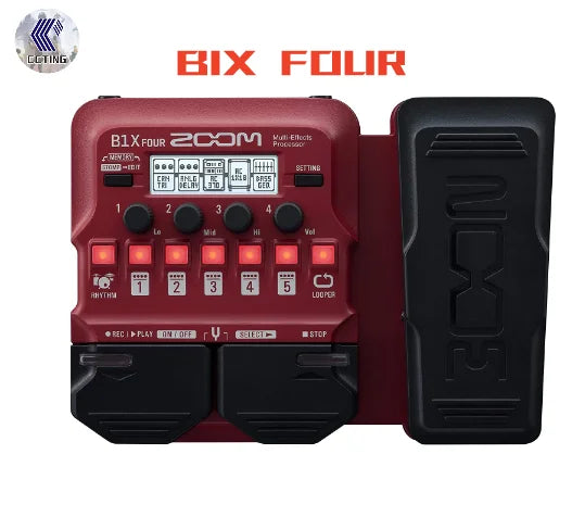 Zoom B1 Single Effect Guitarra Baixo, Processador Multi Effect, Pré-amplificador, Pedal de Efeito de Guitarra, Quatro B1X FOUR