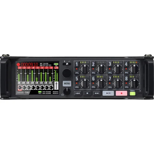 Zoom F8n Pro 32-Bit campo gravador, Mixer de áudio para vídeo, 10 canais, 192 kH, 8 XLR, TRS entradas, timecode, modo Ambisonics
