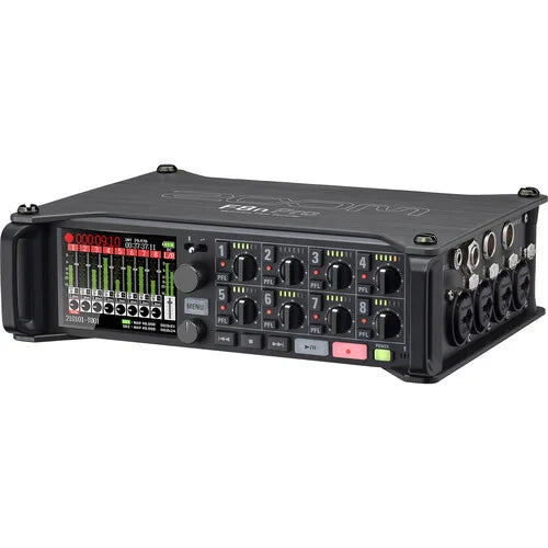 Zoom F8n Pro 32-Bit campo gravador, Mixer de áudio para vídeo, 10 canais, 192 kH, 8 XLR, TRS entradas, timecode, modo Ambisonics