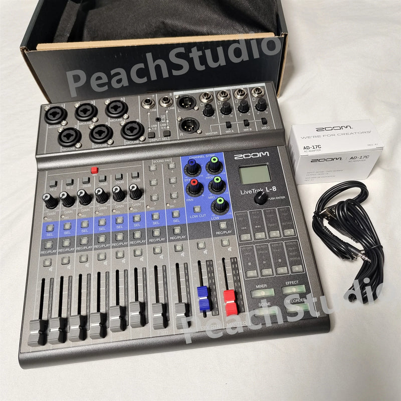 Zoom LiveTrak L-8 8 canal gravador, Mixer para Mix,Monitor e gravar, Podcasts de sonoridade profissional, desempenho musical