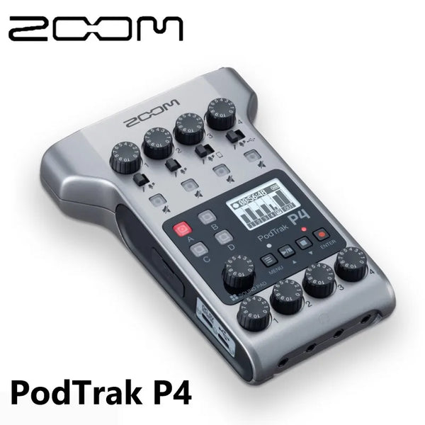 Zoom-P4 Portátil Professional Audio Podcast Recorder, 4 Mic-entrada, gravação, entrevista, Podcast, Zoom
