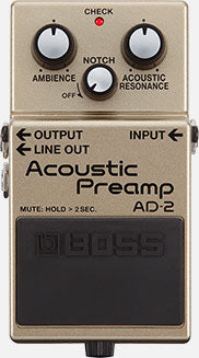 Boss ad-2 Guitarra Acústica, Pré-amplificador com Advanced BOSS, Processamento de Som Natural, Estúdio, Qualidade de Som