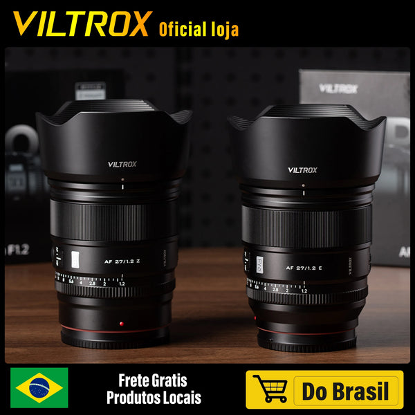 do Brasil sem imposto VILTROX 27mm 75mm F1.2 para Fuji X 27mm f1.2 Sony e mount lente Nikon Z lente Auto Foco Grande Abertura Retrato APS-C para Fujifilm Camera A6700 FX30 FX3 zve10 zve1 Z30 Z6 Z8 Z5 XT5 X-PRO3 X-T20