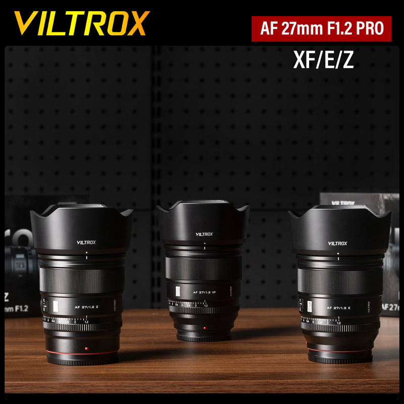 do Brasil sem imposto VILTROX 27mm 75mm F1.2 para Fuji X 27mm f1.2 Sony e mount lente Nikon Z lente Auto Foco Grande Abertura Retrato APS-C para Fujifilm Camera A6700 FX30 FX3 zve10 zve1 Z30 Z6 Z8 Z5 XT5 X-PRO3 X-T20